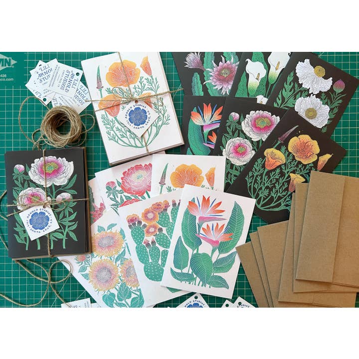 Lili Arnold - Wholesale Stationery/Notecard Set - Set of 6 Botanical Greeting Cards (version 2)