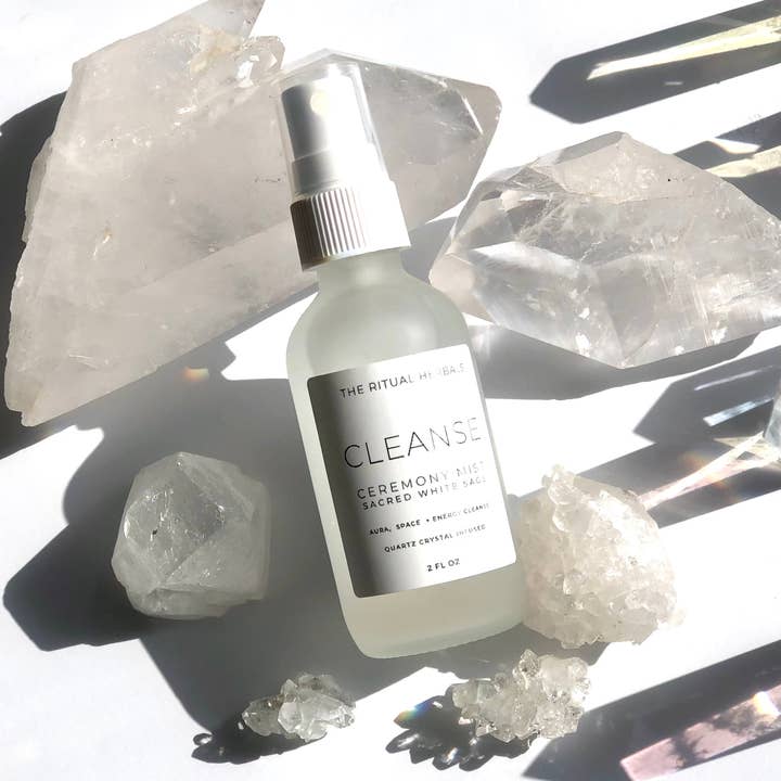 The Ritual Herbals - Wholesale Smudge Spray - Cleanse White Sage Smudge Mist aura cleanse Quartz crystal