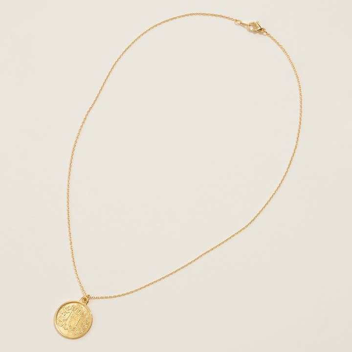 Gold Chain Necklace with Coin Pendant for wholesale on Faire3