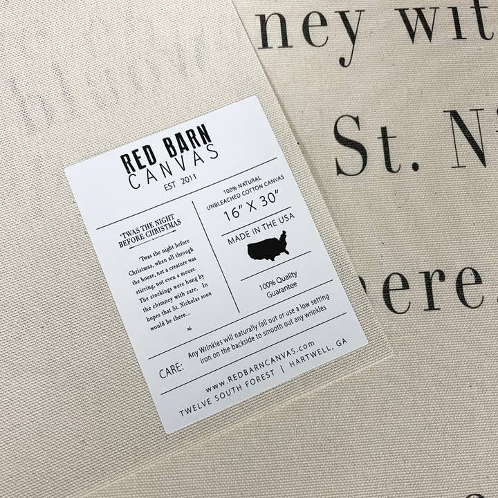 Red Barn Canvas - Wholesale Christmas Wall Art - 'Twas The Night Before Christmas | Banner or Stretch Canvas3