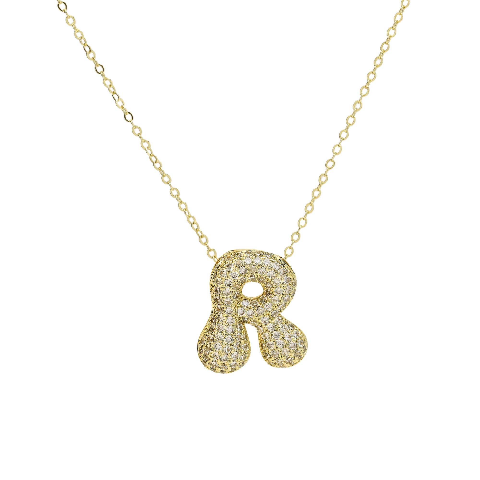 Savvy Bling - Venta al por mayor Collares con colgantes/abalorios - Collar Initial Cz Waterdrop en oro de 18 quilates17