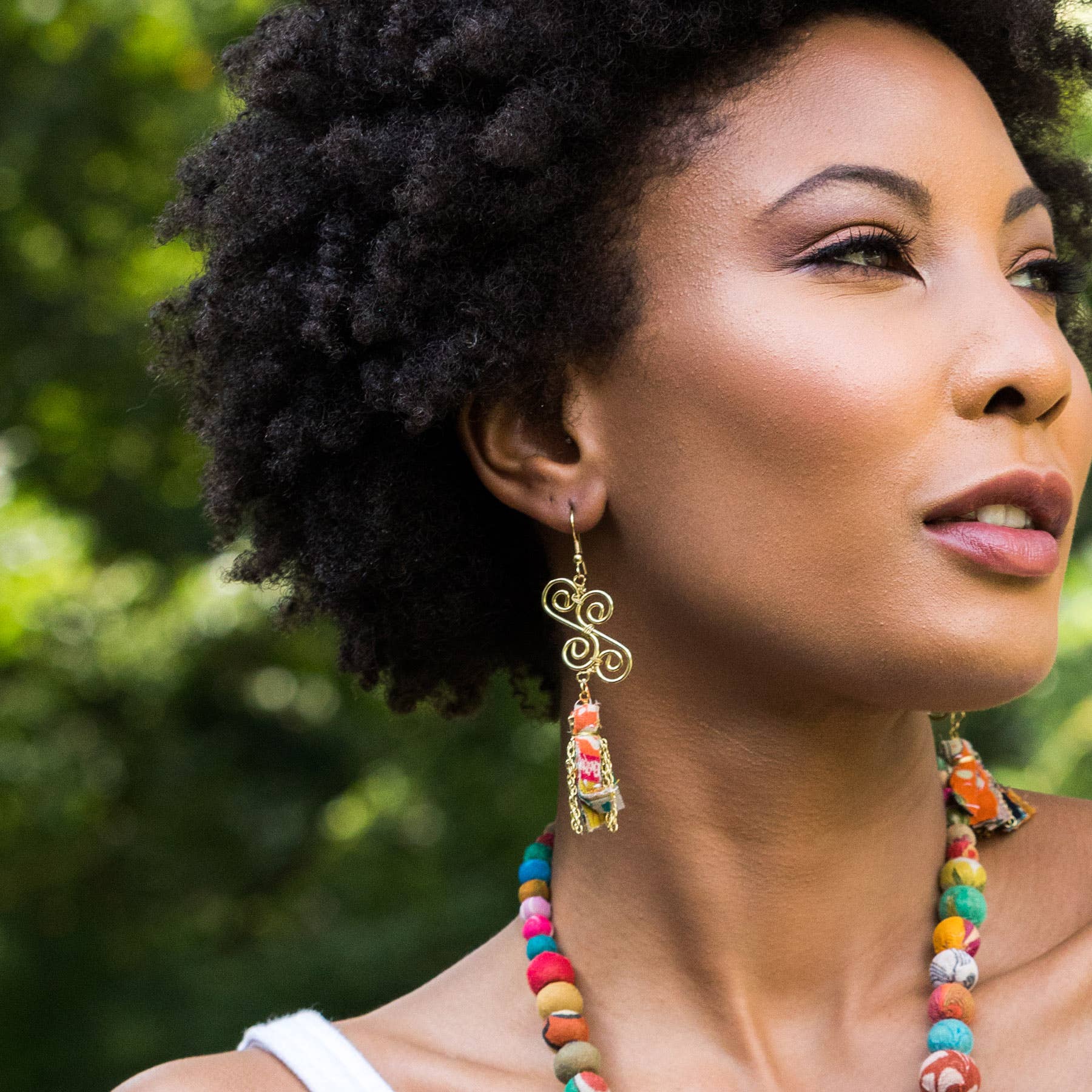 Anju Jewelry - Wholesale Tassel Earrings - Aasha Wire and Tassel Earrings1