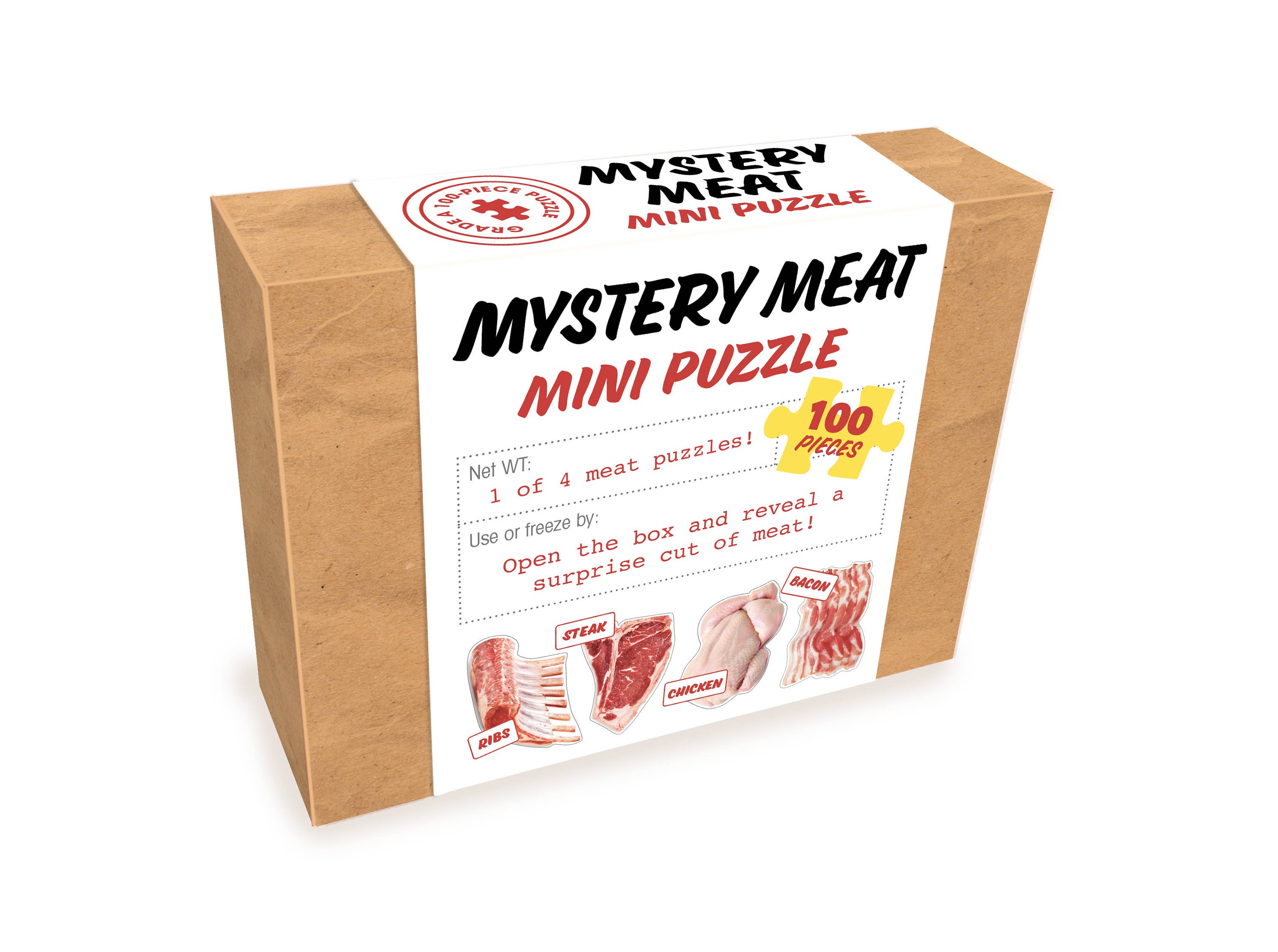 Chronicle Books - Wholesale Puzzle - Adult - Mystery Meat Mini Puzzle CDU of 121