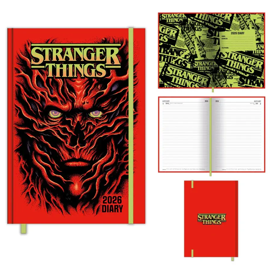 Pyramid International – wholesale Journal/diary – Stranger Things 2026 Official A5 Day to Page Diary0