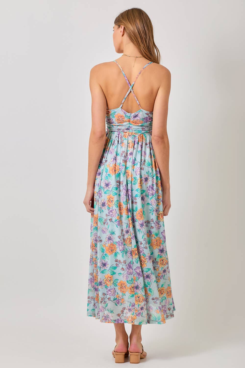 Mystree - Vendita all'ingrosso Vestito - Donna - 60646 Abito in Rete con Pieghe e Schiena Incrociata10