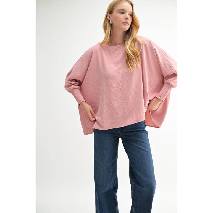 TOP HOLGADO CON CUELLO BARCO para venta al por mayor de FUN2FUN