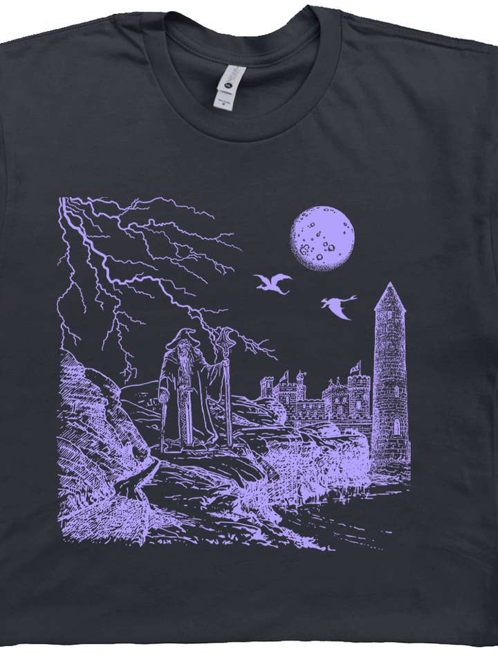 Shirtmandude Co - Wholesale Screen Printed T-Shirt - Unisex - Wizard T Shirt Magical RPG Warlock Witchy Shirt Retro D&D T0