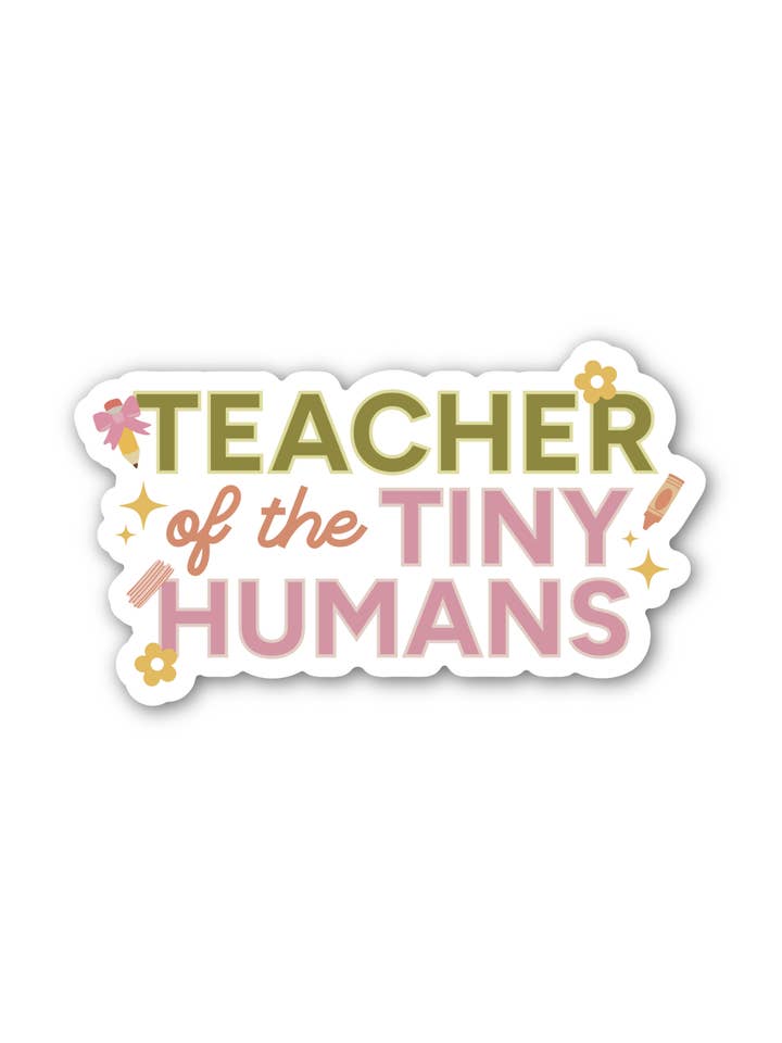Autocollant Enseignant des Tiny Humans pour la vente par Created By Christine