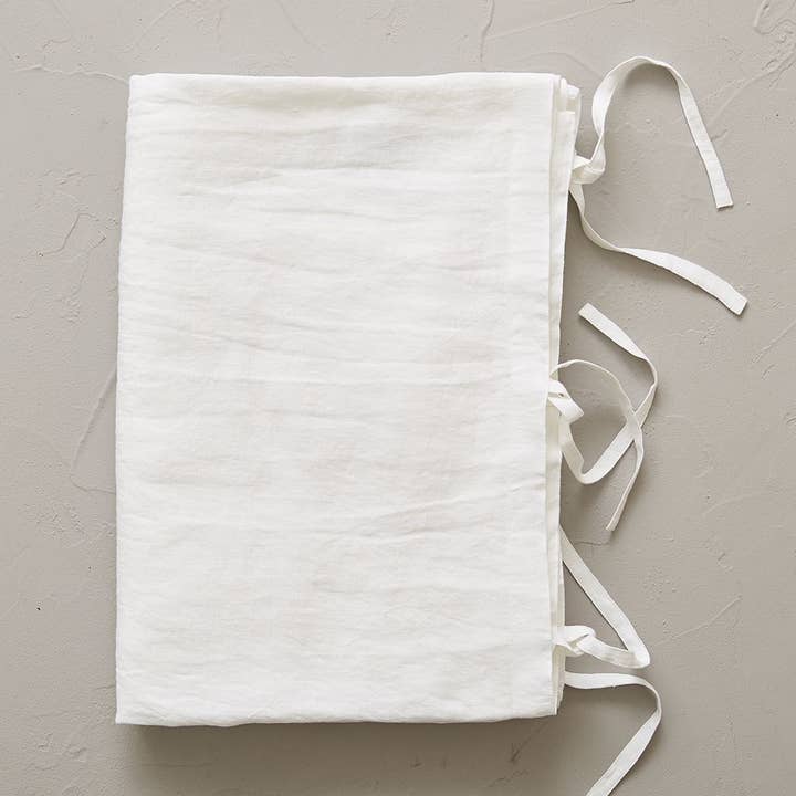 Capa de edredom branca de linho stone washed por atacado de Sylvie Thiriez