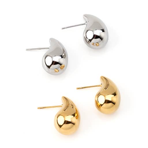 Steel Drop-Shaped Earring (M) for wholesale by Shebiju