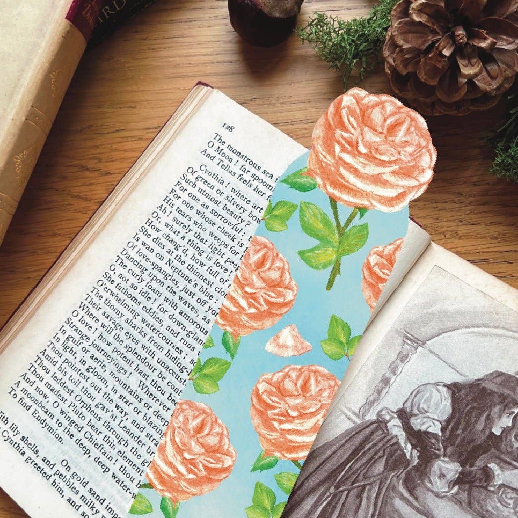 KC Ripley – wholesale Bookmark – Peach Rose Garden Bookmark2