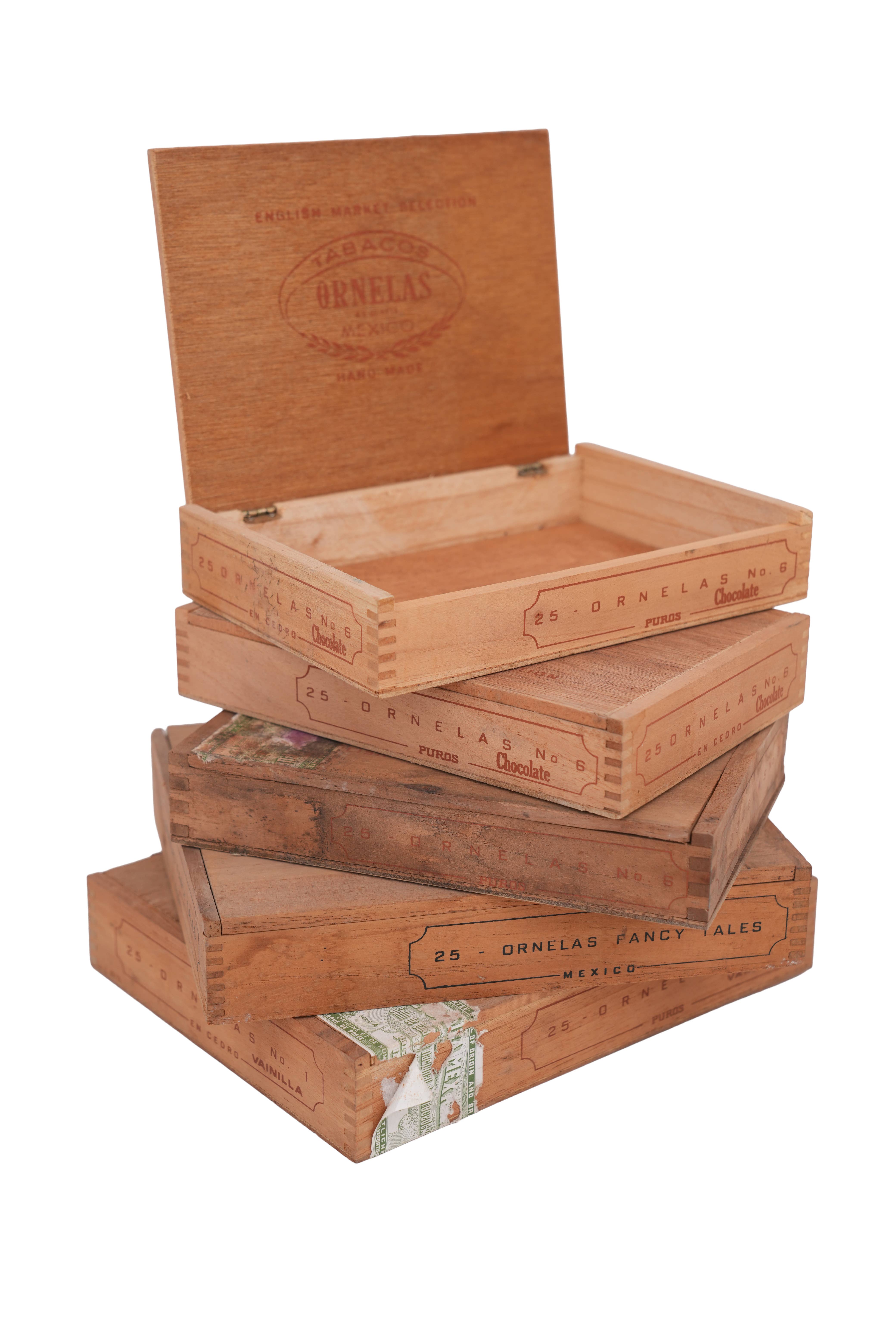 My Amigos Imports – wholesale Decorative box – Vintage Cigar Box-Cedar-Mexico-Original-Assorted Sizes-$66
