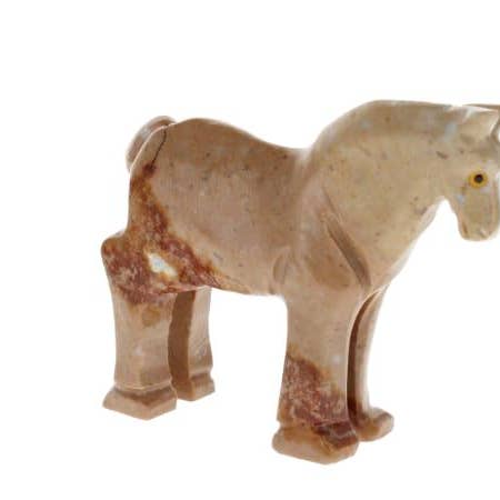Large Soapstone Horse for wholesale by Gemstone USA