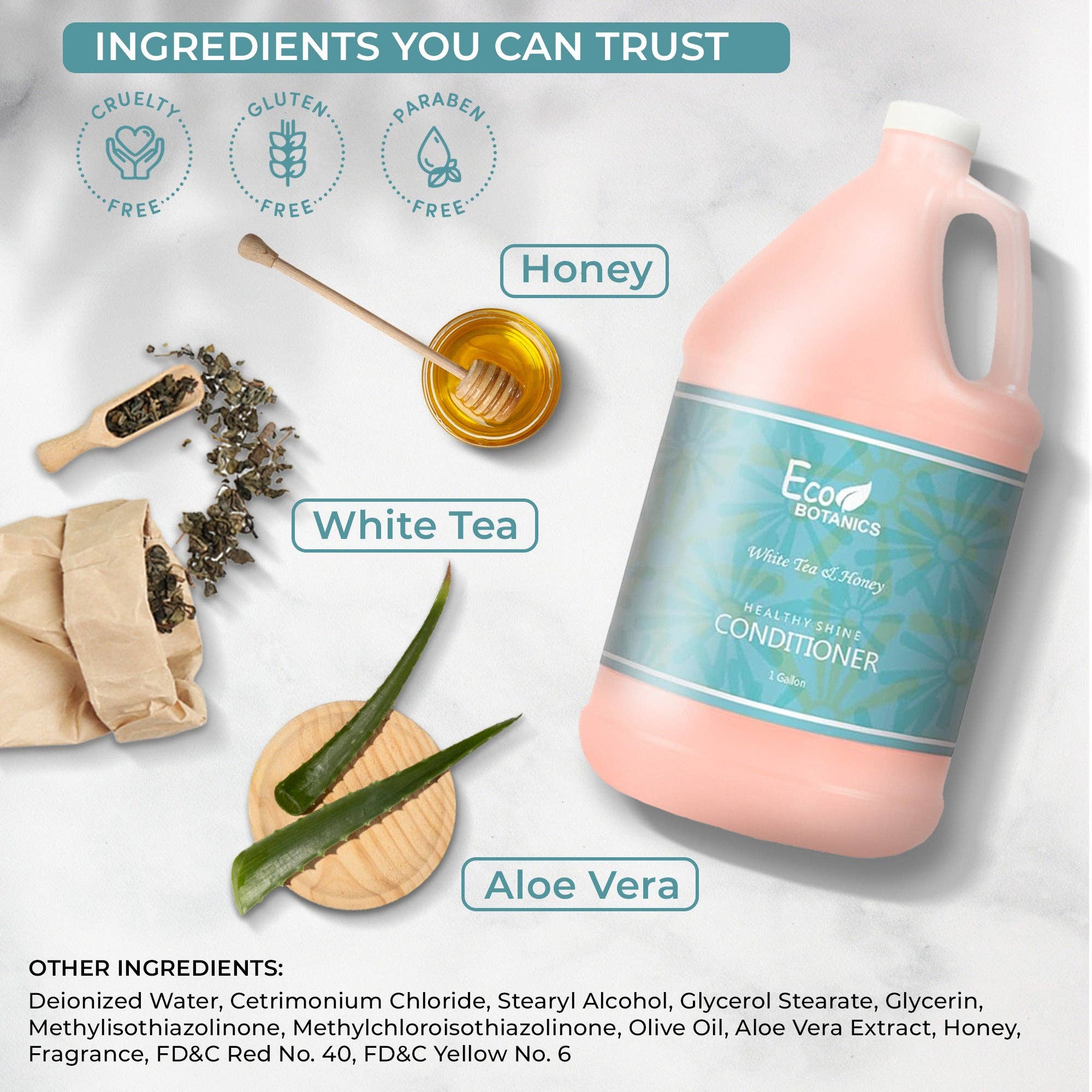 Diversified Hospitality Solutions - Wholesale Hair Conditioner - Eco Botanics Hotel Conditioner | 1 Gallon | Designed to Refill Soap Dispensers | by Terra Pure (Set of 4)3