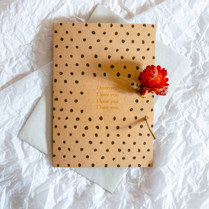 Carte I love you pour la vente par Plant Bulb