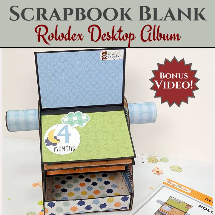 CrafTreat - Vente Scrapbooks - Modèles de scrapbooking CrafTreat Rolodex DIY, 1 ensemble, noir