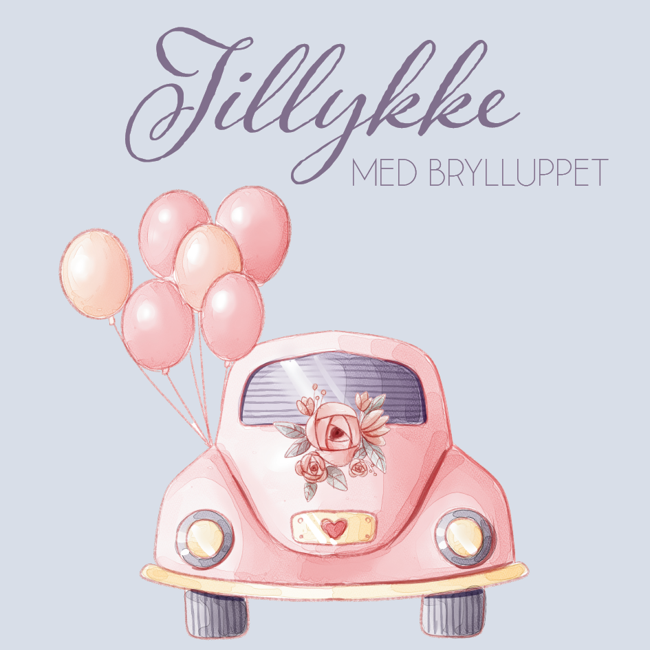 Kortspecialisten - Wholesale Wedding Card - Congratulations on the Wedding - Car (Mini Card)2
