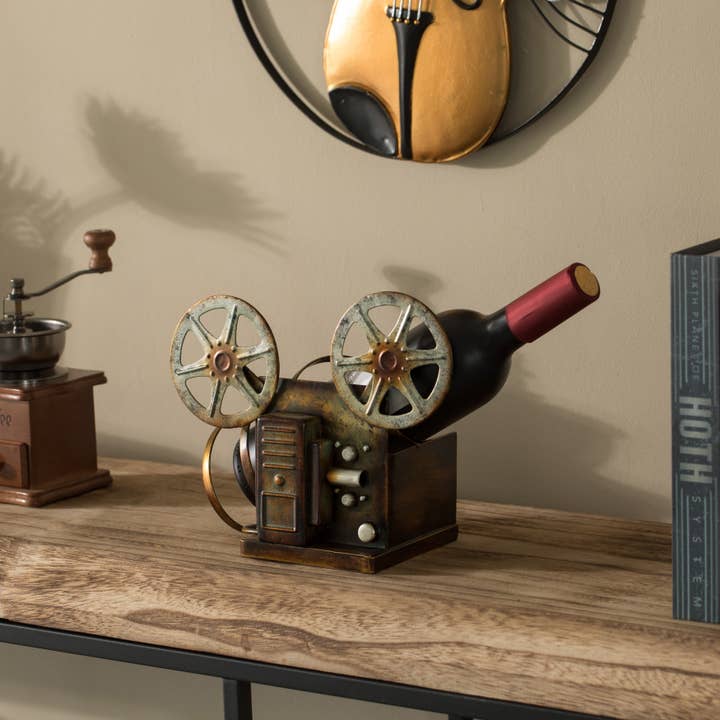 Quickway Imports - Wholesale Bottle Rack/Holder - Vintage Single Bottle Film Projector Wine Holder