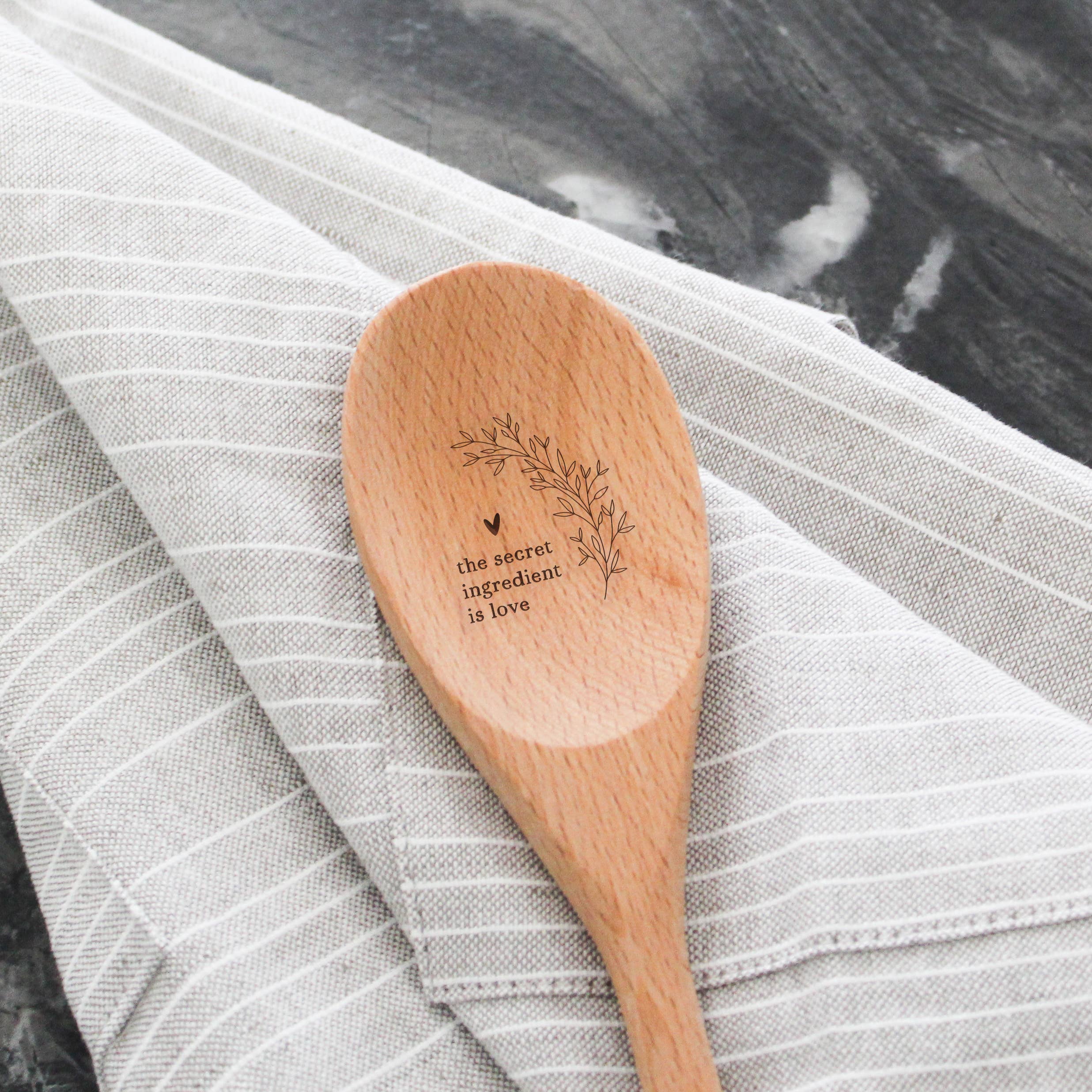 The Homebody Society - Wholesale Serving Utensil - Secret Ingredient - Beechwood Serving Spoon0