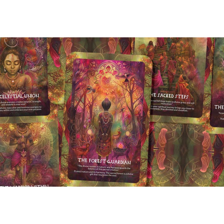 Ayyappa's Sacred Path Oracle Cards – 22-Card Hindu Mythology Deck for Devotion & Divine Energy for wholesale by IBIZA TAROT
