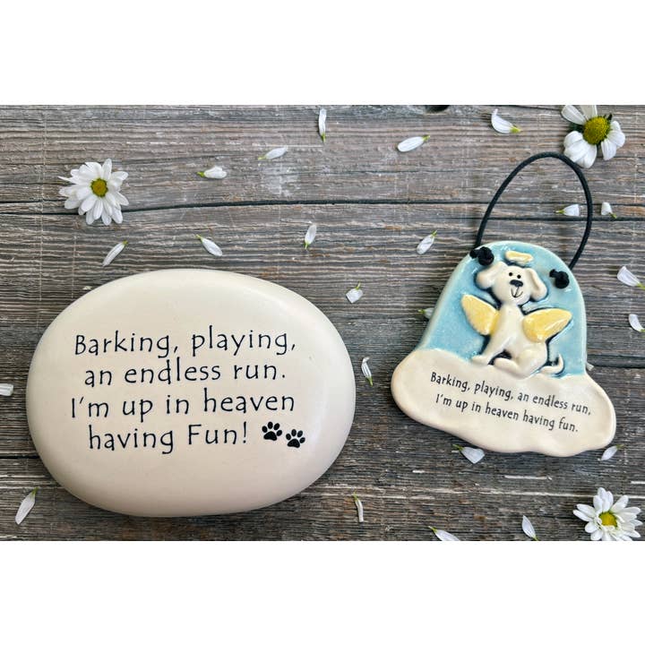 August Ceramics - Vendita all'ingrosso Decorazione - Decorazione commemorativa per cani: «Abbaiare, giocare, correre senza fine...»2