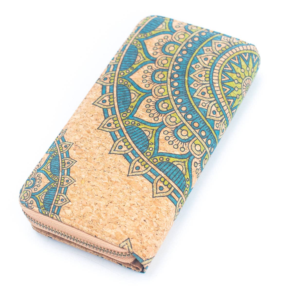 Meninas Bonitas Cork – wholesale Wallet – Women's – Natural Cork Mandala Pattern Women's Long Wallet/Cardholder9
