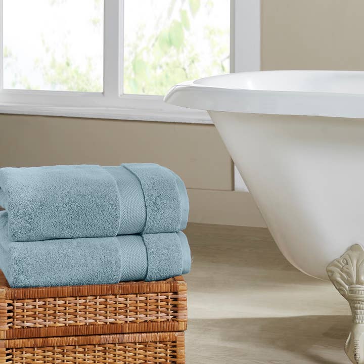 Sea Mondern Threads Luxuriöses, schnell trocknendes Handtuchset, Meeresblau, 6-teilig für den Großhandel auf Faire3