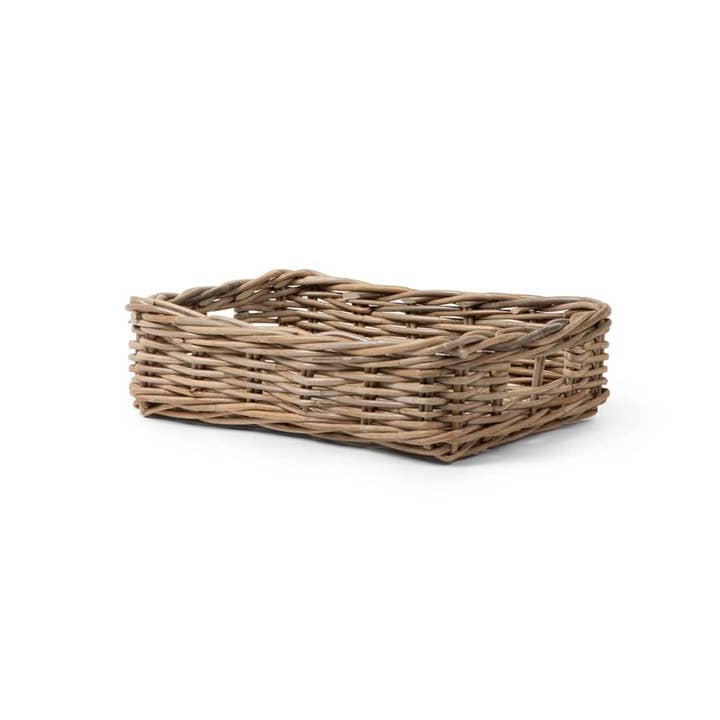 Basketly - Wholesale Basket - Rattan Rectangle Basket Tray Set4