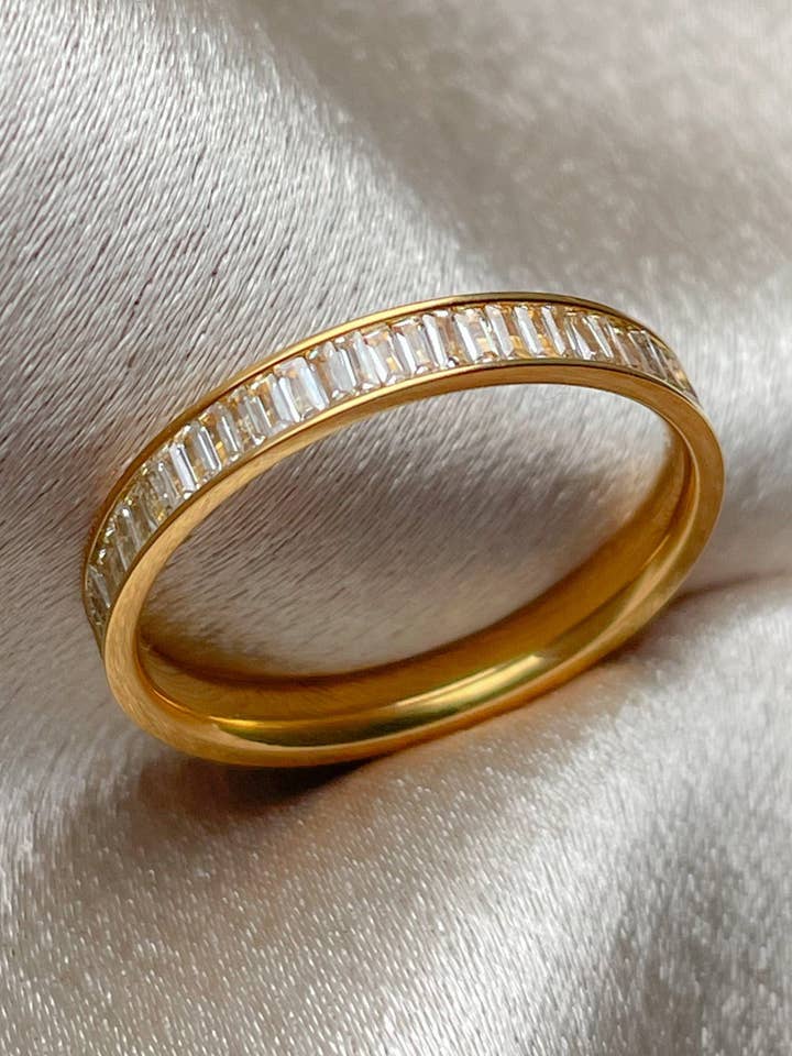 Bague Baguette Stacker pour la vente par Serendipity