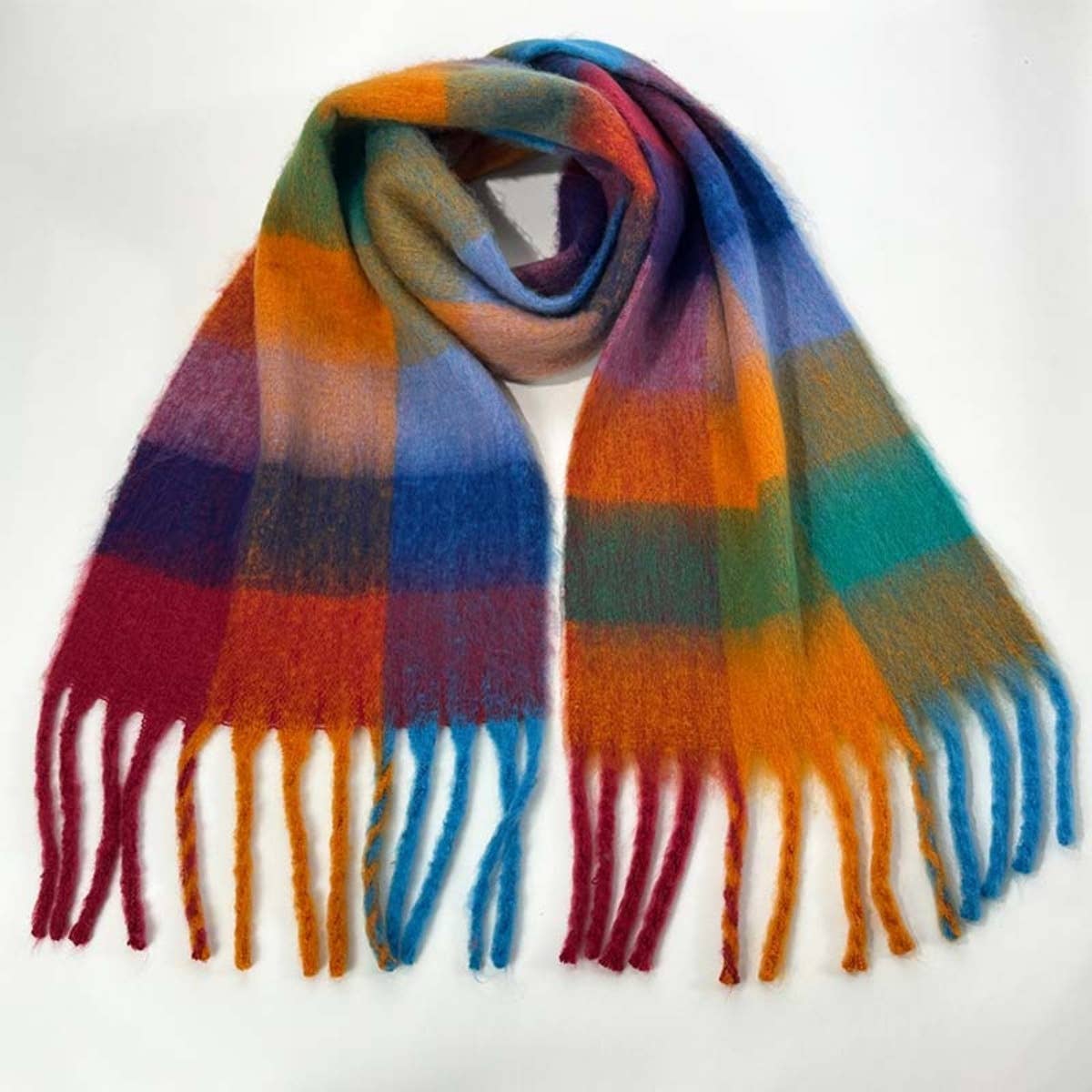 NINEXIS - Wholesale Scarf - Women's - CWASC1578_WINTER PLAID THICKENED WARM SCARF SHAWL6