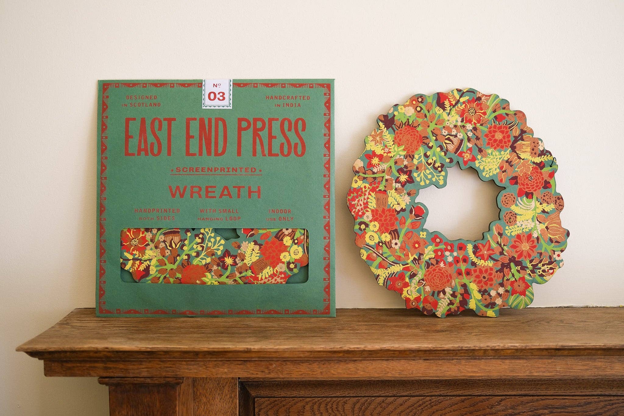 East End Press – wholesale Wreath – UK/EU: Christmas Foliage Cotton Board Wreath6