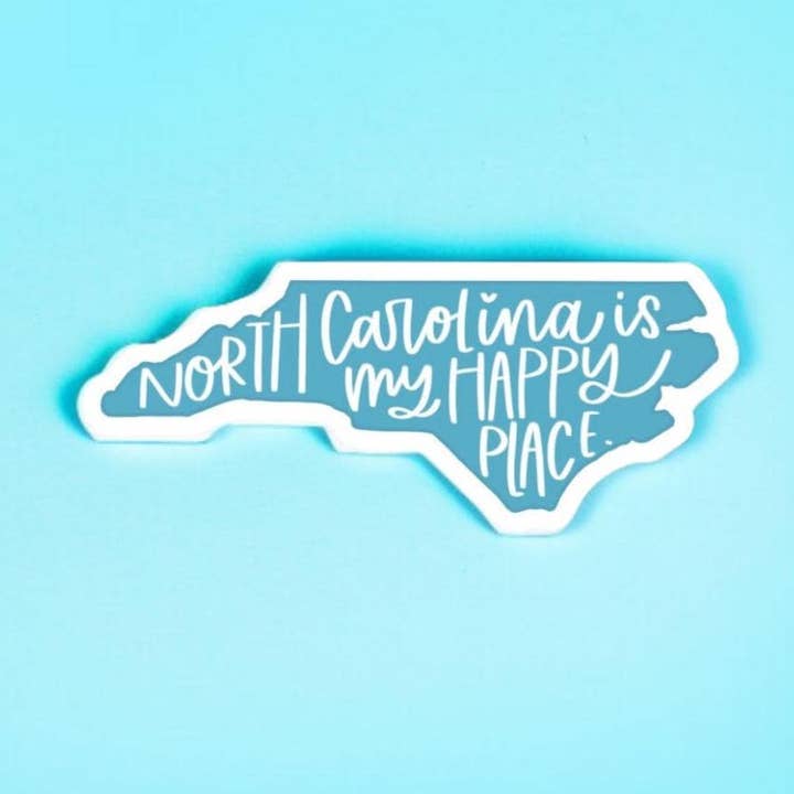 Positively North Carolina - Wholesale Sticker - North Carolina Happy Place Waterproof Vinyl Sticker0