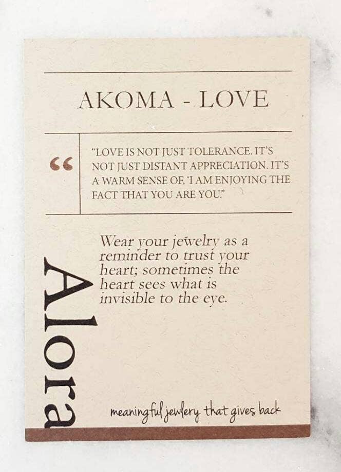 Alora Boutique Inc. - Wholesale Pendant/Charm Necklace - Akoma | Heart Pendant Necklace | Recycled Brass2