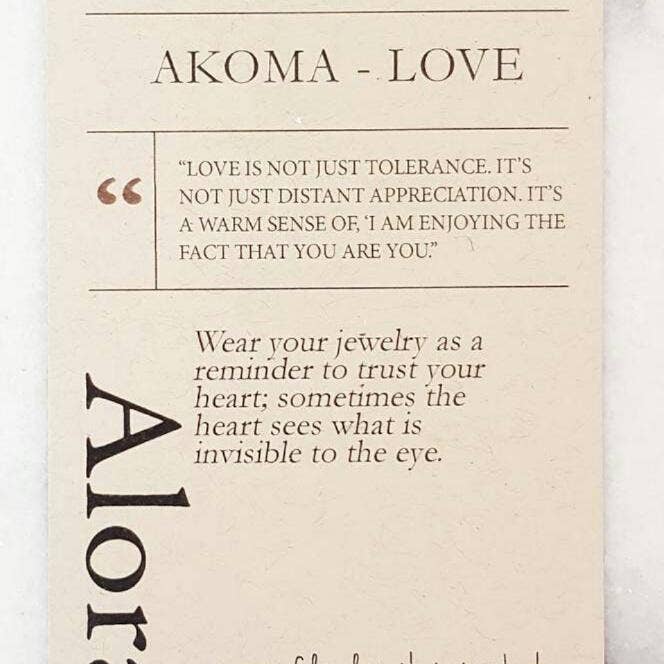 Alora Boutique Inc. - Wholesale Pendant/Charm Necklace - Akoma | Heart Pendant Necklace | Recycled Brass2