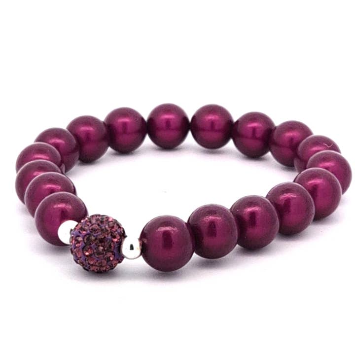 Pulseira little Funky 10mm amarantina por atacado de Impala