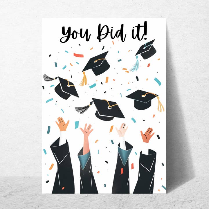 You Did It - Graduation Card for wholesale by 9th Letter Press