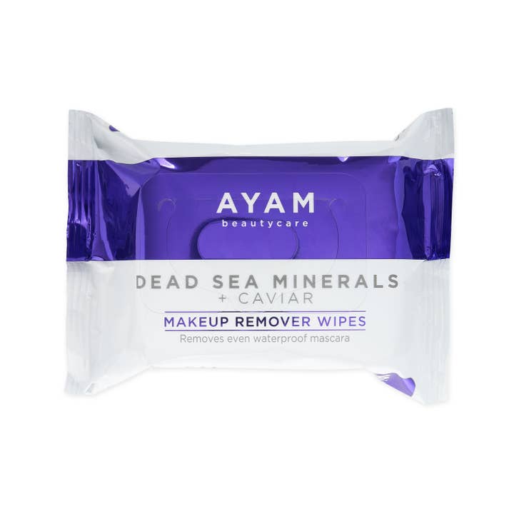 Lingettes démaquillantes Dead Sea Minerals + Caviar pour la vente par Ayam Beauty Care