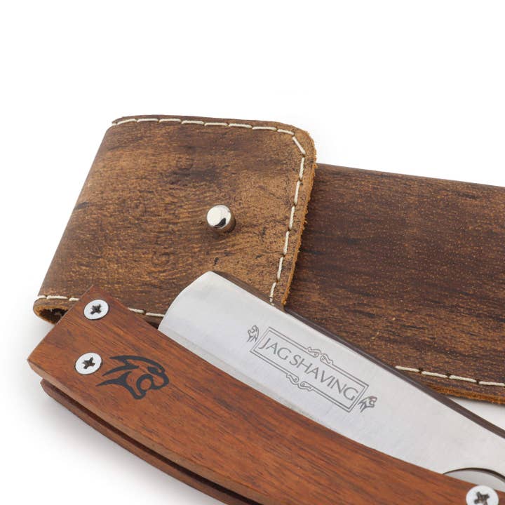 Jag Shaving - Wholesale Razor - JAG's Eco Cut Throat Razor - Leather Pouch