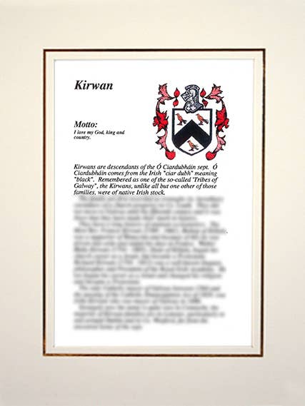 Kirwan voor wholesale door Family Histories