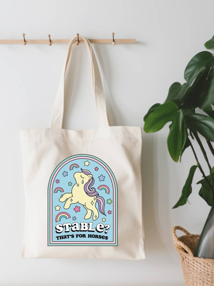 Stable? That's For Horses Canvas Tote Bag for wholesale by EnchantingSunshine