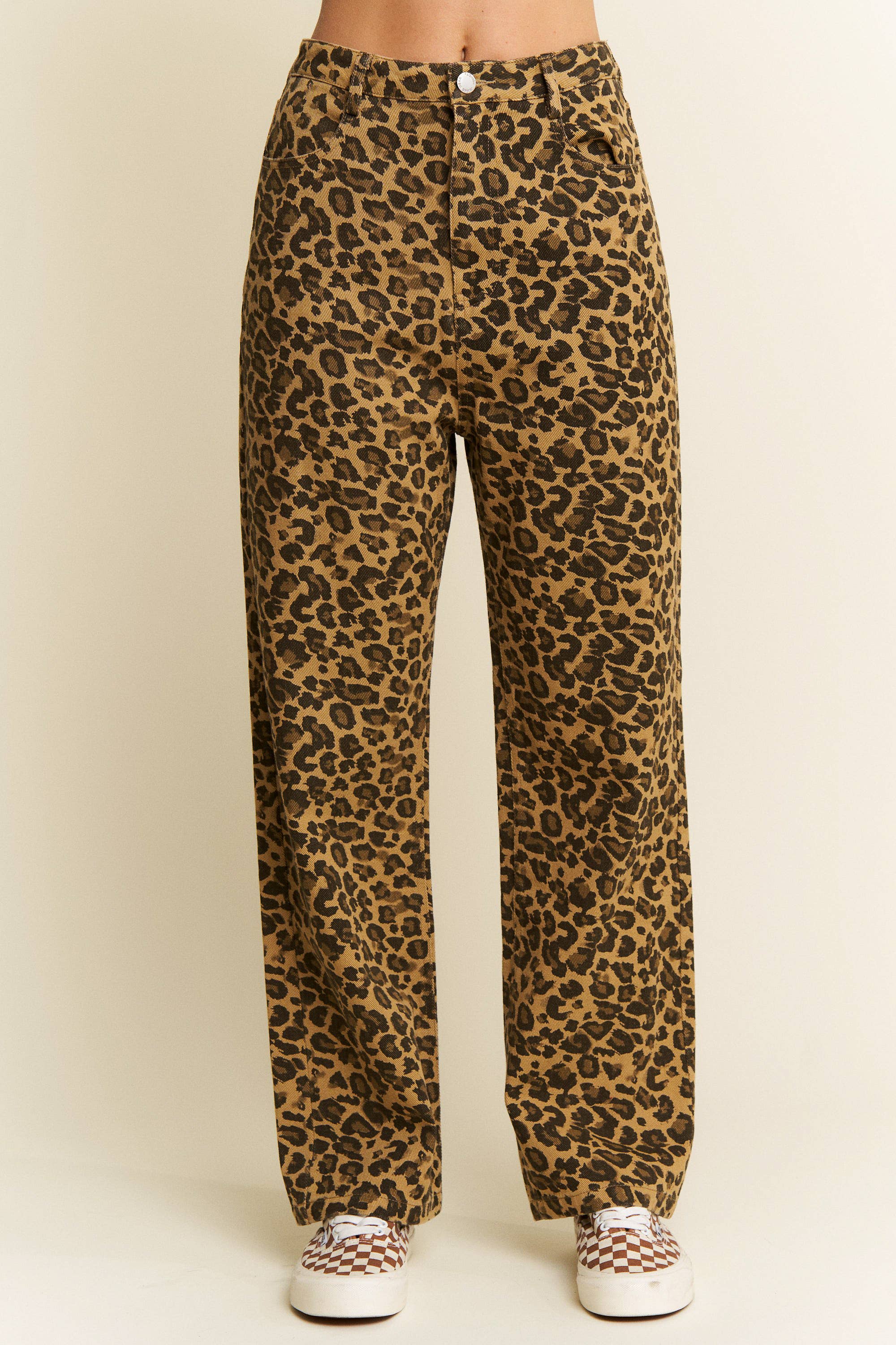 JADE BY JANE - Wholesale Jeans - Women's - PLUS SIZE LEOPARD PRINT DENIM PANTS12