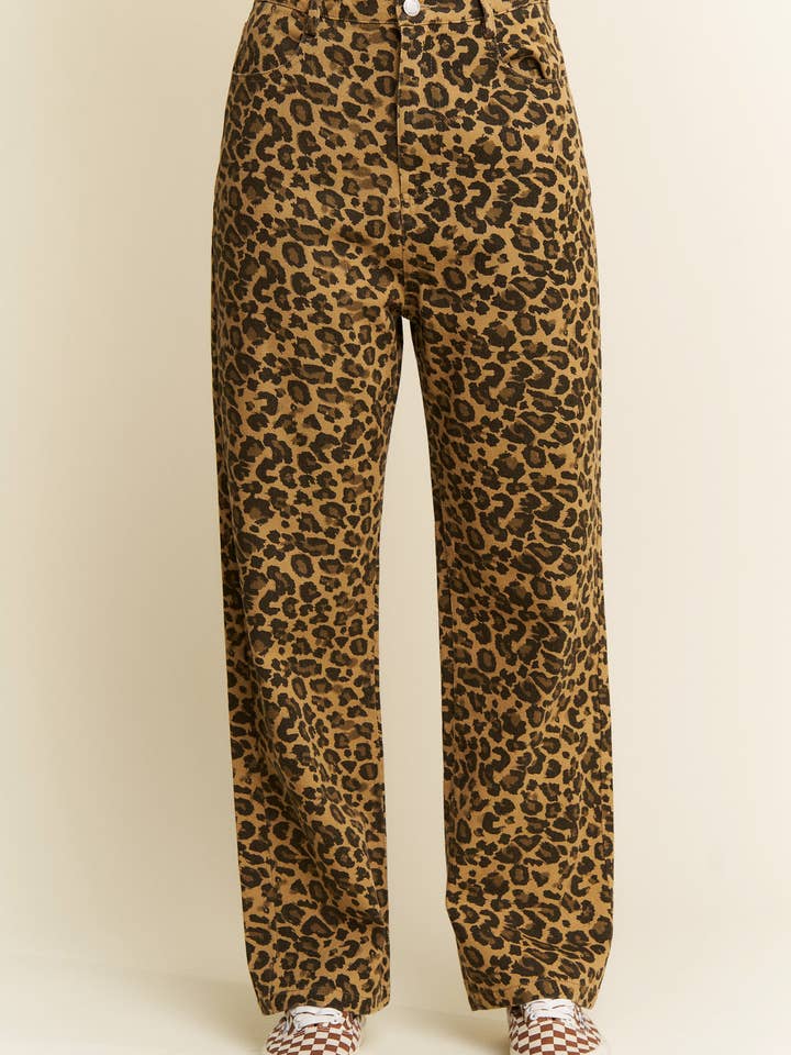 JADE BY JANE - Wholesale Jeans - Dames - GROTE MAAT LEOPARDPRINT DENIM BROEK12