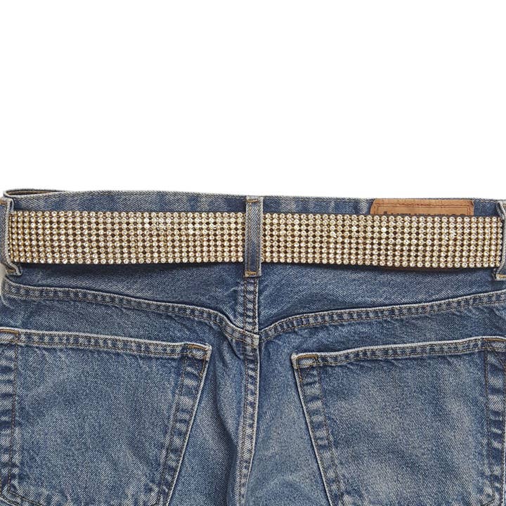 Axesoria West - Wholesale Belt - Women's - Special Price : Gold Western Rhinestone belt
