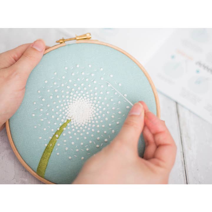 Oh Sew Bootiful - Wholesale Embroidery/Cross Stitch Supplies - Dandelion Handmade Embroidery Kit Hoop Art