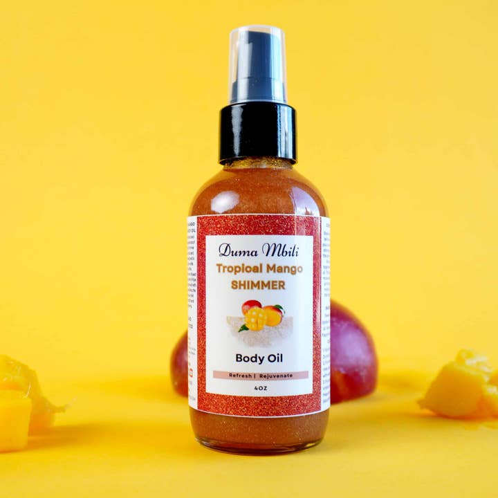 Tropical Mango Shimmer Body Oil for wholesale by Duma Mbili
