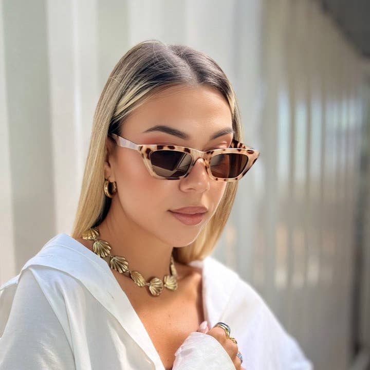 AnnaKey - Wholesale Sunglasses - Women's - ANNAKEY TATI WHITE LEOPARD SUNGLASSES0