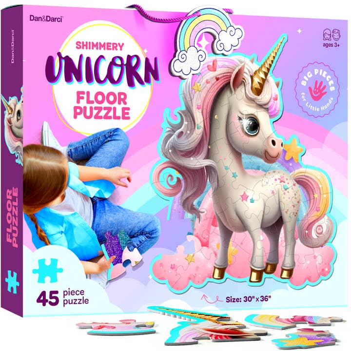 Jumbo Shimmery 45-Piece Unicorn Floor Puzzle for Kids and other Purchase Wholesale floor puzzle. Free Returns & Net 60 Terms on Faire trending on Faire.