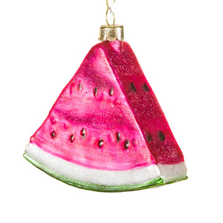 Starlight Collection - Wholesale Ornament - NEW-Pink Glittery Watermelon Ornament0