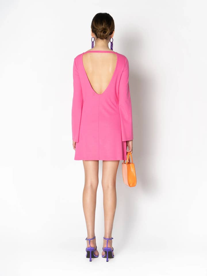 Open Back & Flared Sleeves Mini Dress for wholesale by NU-IN