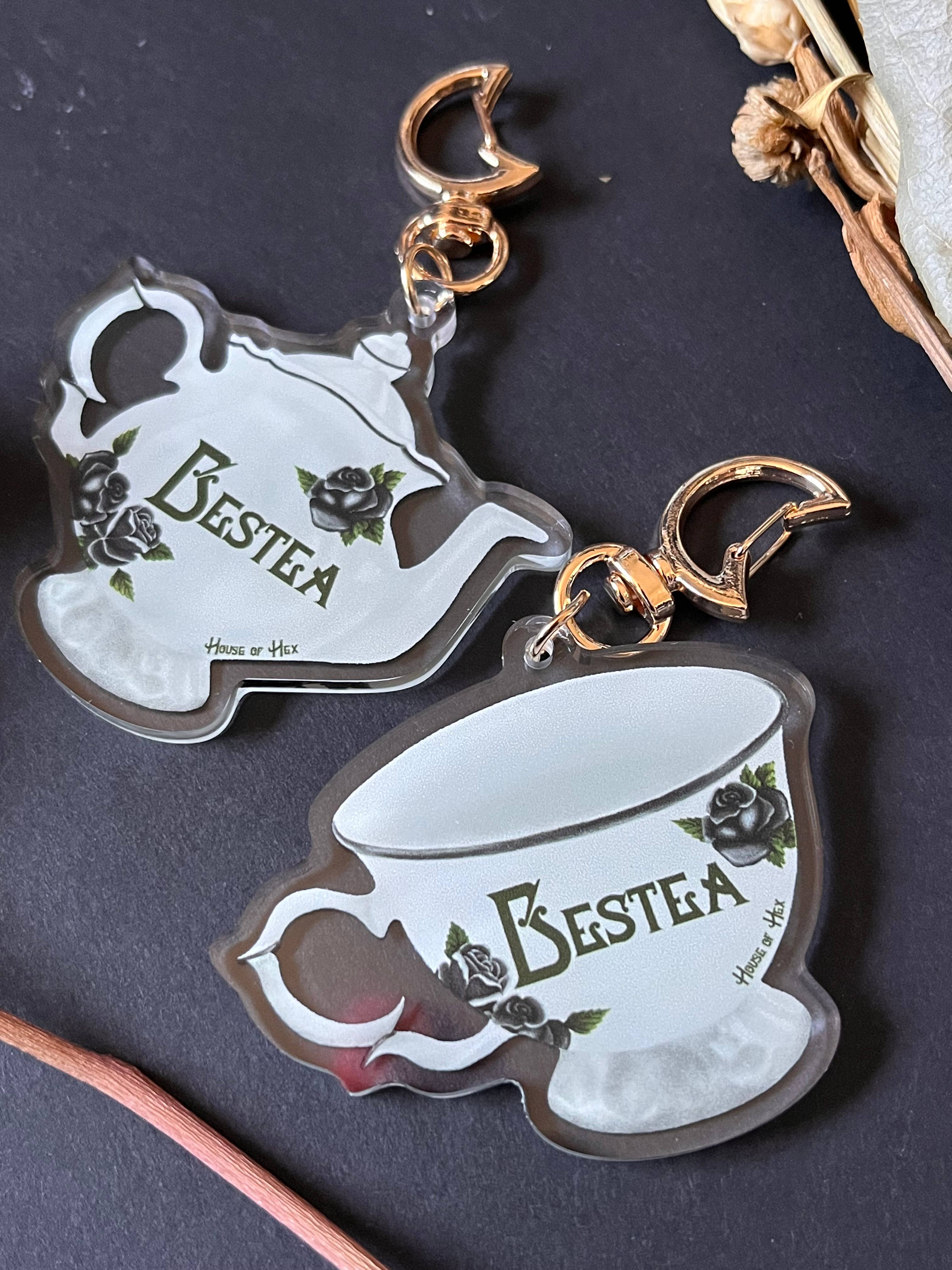 House of Hex – wholesale Keychain – Women's – Bestea Keychain Set | BFF | Tea party | Friendship7